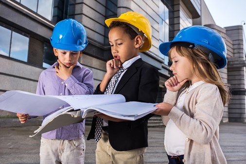 kinderen in de bouw