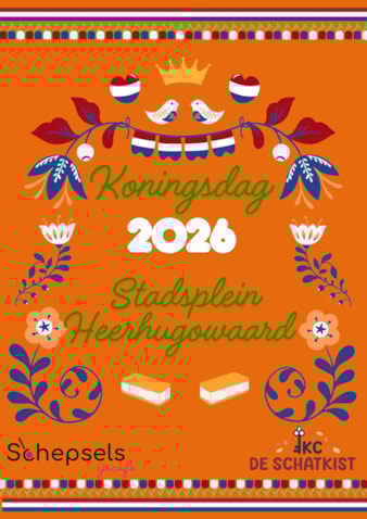 Koningsdag Folklore Poster Oranje
